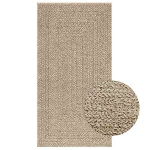 Tapete ZIZUR bege 80x150 cm aspeto de juta interior e exterior