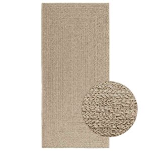 Tapete ZIZUR bege 100x200 cm aspeto de juta interior e exterior