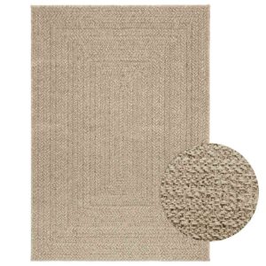 Tapete ZIZUR bege 120x170 cm aspeto de juta interior e exterior