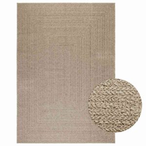 Tapete ZIZUR bege 160x230 cm aspeto de juta interior e exterior