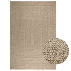 Tapete ZIZUR bege 240x340 cm aspeto de juta interior e exterior