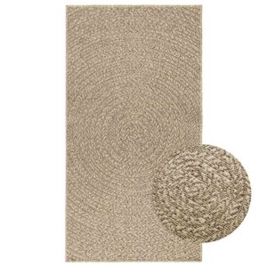 Tapete ZIZUR bege 80x150 cm aspeto de juta interior e exterior
