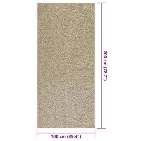 Tapete ZIZUR bege 100x200 cm aspeto de juta interior e exterior - Image 9