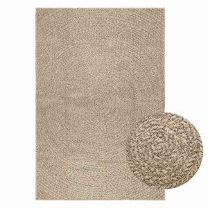 Tapete ZIZUR bege 120x170 cm aspeto de juta interior e exterior