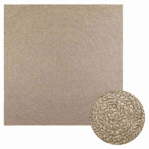 Tapete ZIZUR bege 200x200 cm aspeto de juta interior e exterior