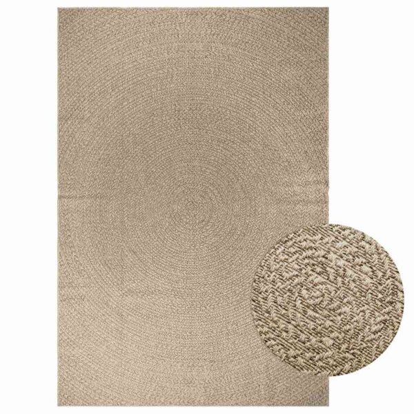 Tapete ZIZUR bege 200x290 cm aspeto de juta interior e exterior