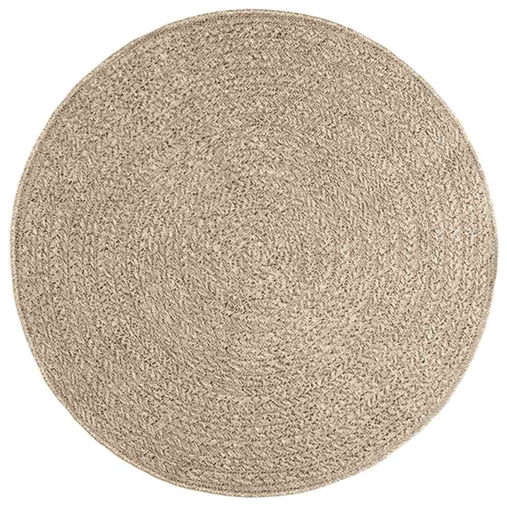 Tapete ZIZUR Beige Ø 120 cm aspeto de juta interior e exterior - Image 2