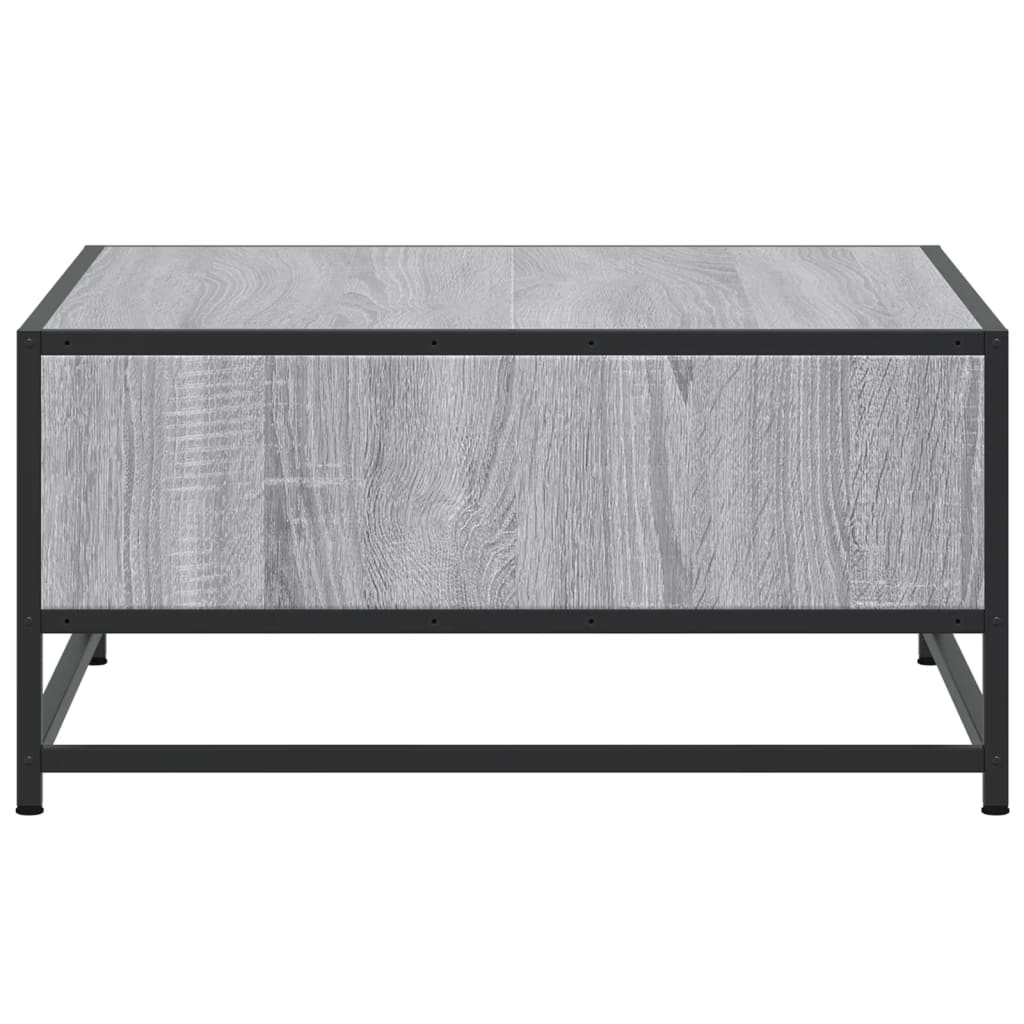Mesa de centro derivados de madeira e metal cinzento sonoma - Image 5
