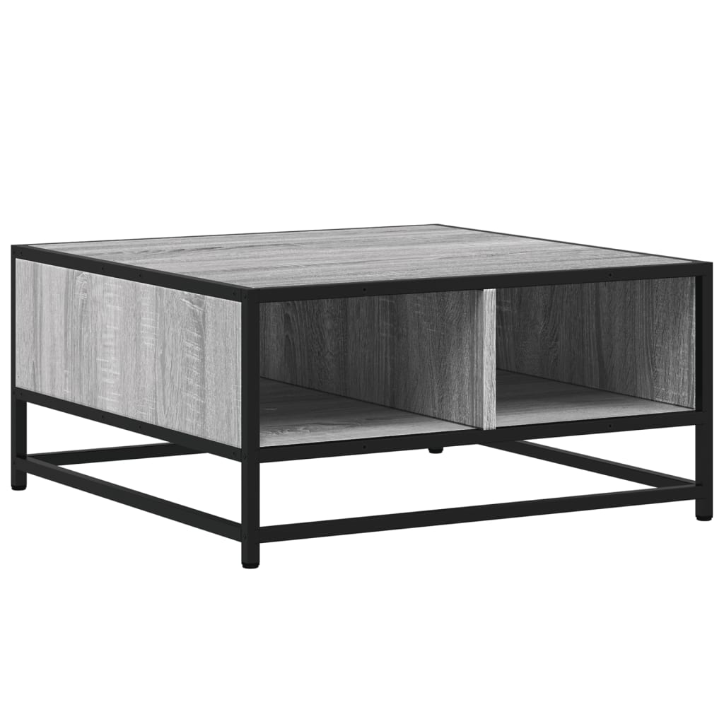 Mesa de centro derivados de madeira e metal cinzento sonoma - Image 6