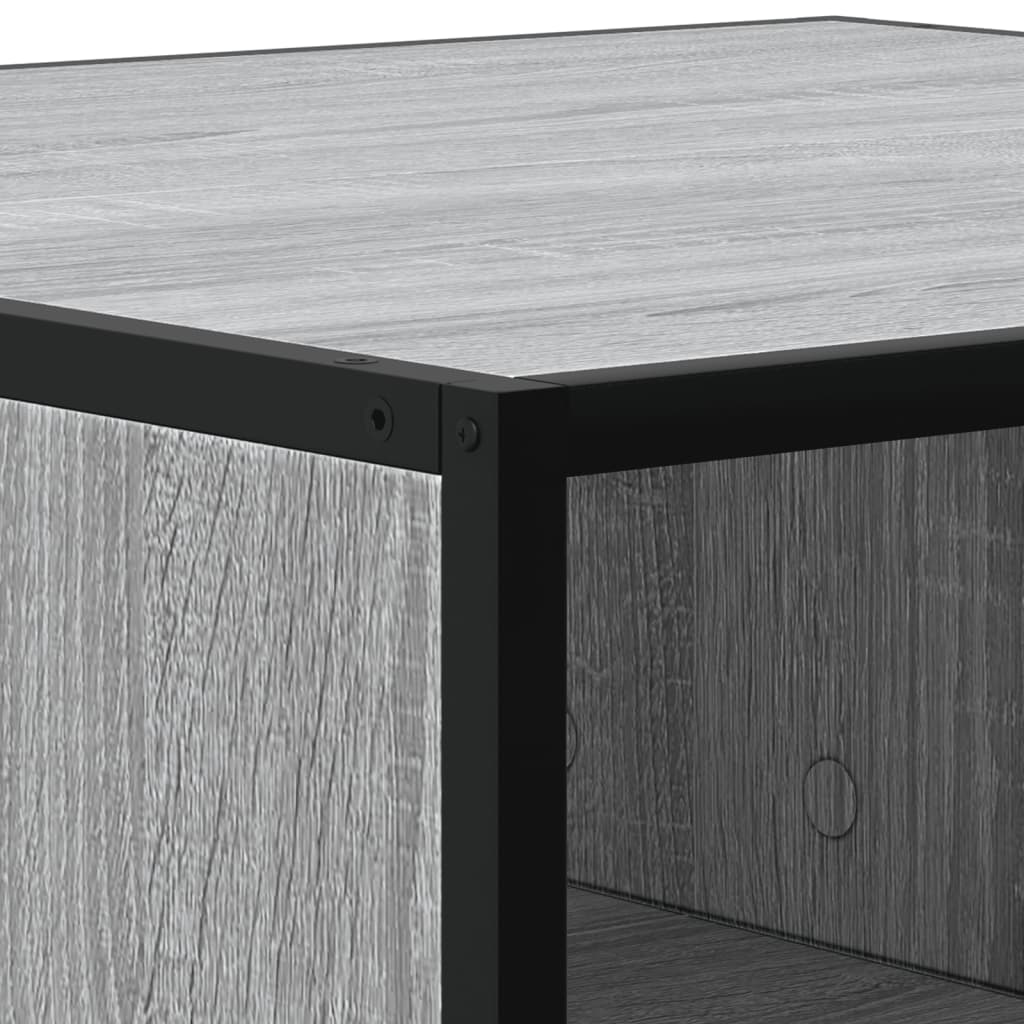 Mesa de centro derivados de madeira e metal cinzento sonoma - Image 7