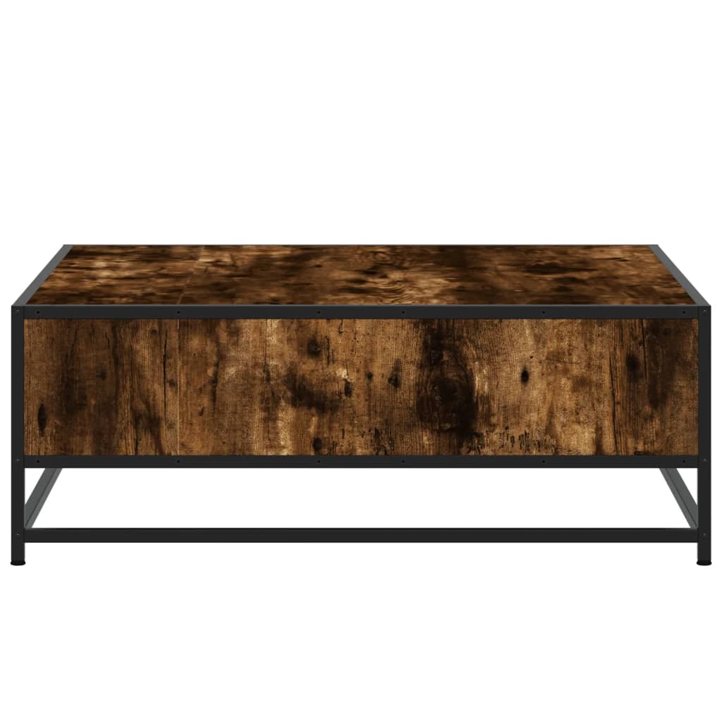 Mesa de centro 80x80x30 cm deriv. madeira/metal carvalho fumado - Image 5