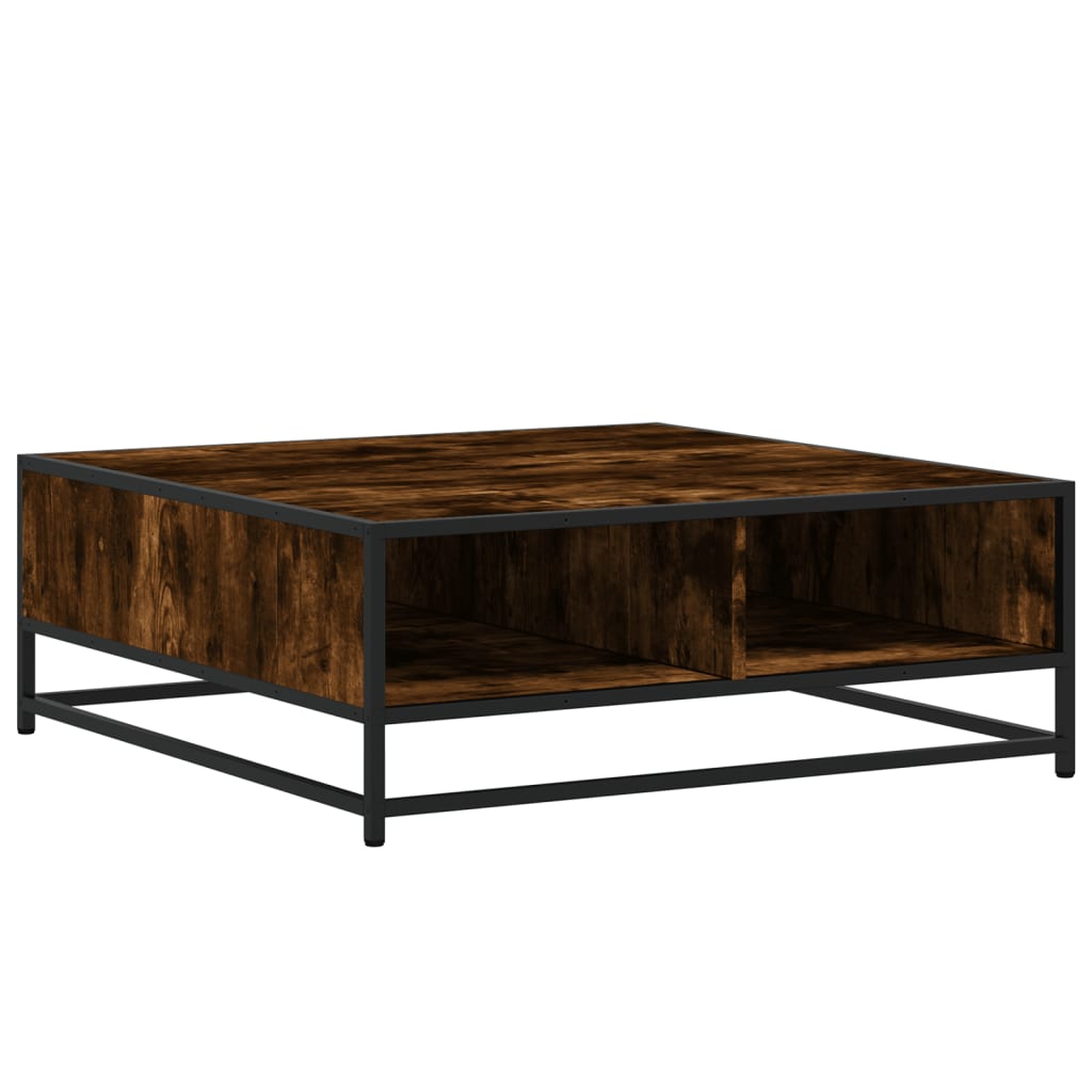 Mesa de centro 80x80x30 cm deriv. madeira/metal carvalho fumado - Image 6
