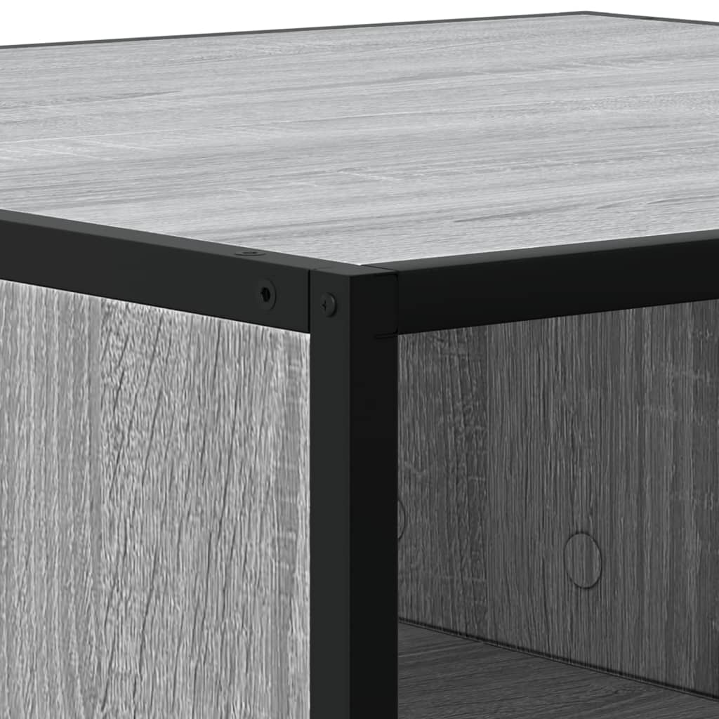 Mesa de centro 80x80x30 cm deriv. madeira/metal cinzento sonoma - Image 7