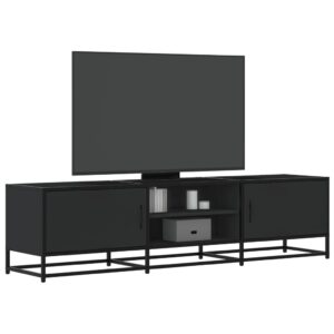 Móvel para TV 160x35x41 cm derivados de madeira/metal preto