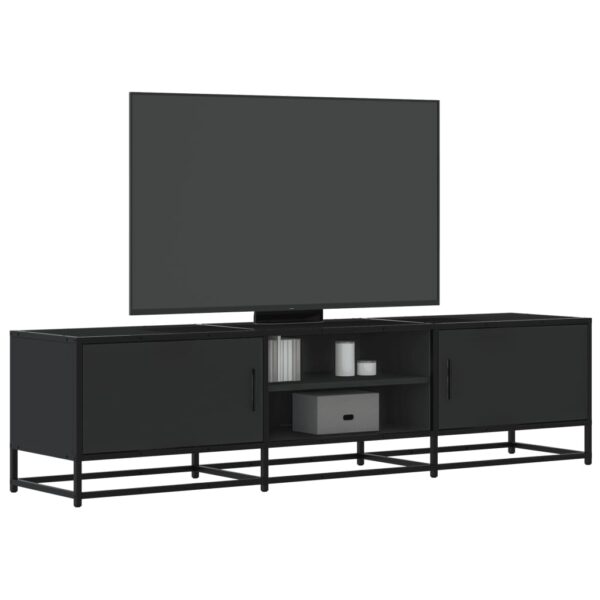 Móvel para TV 160x35x41 cm derivados de madeira/metal preto