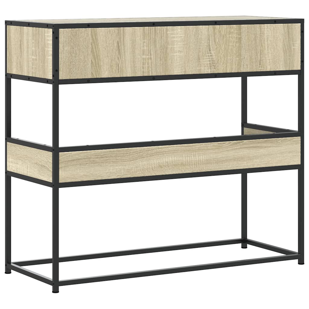 Mesa consola 90x35x80 cm derivados de madeira carvalho sonoma - Image 5