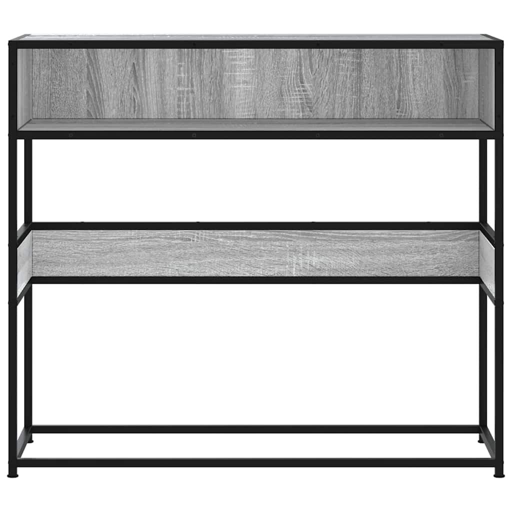 Mesa consola 90x35x80 cm derivados de madeira cinzento sonoma - Image 3