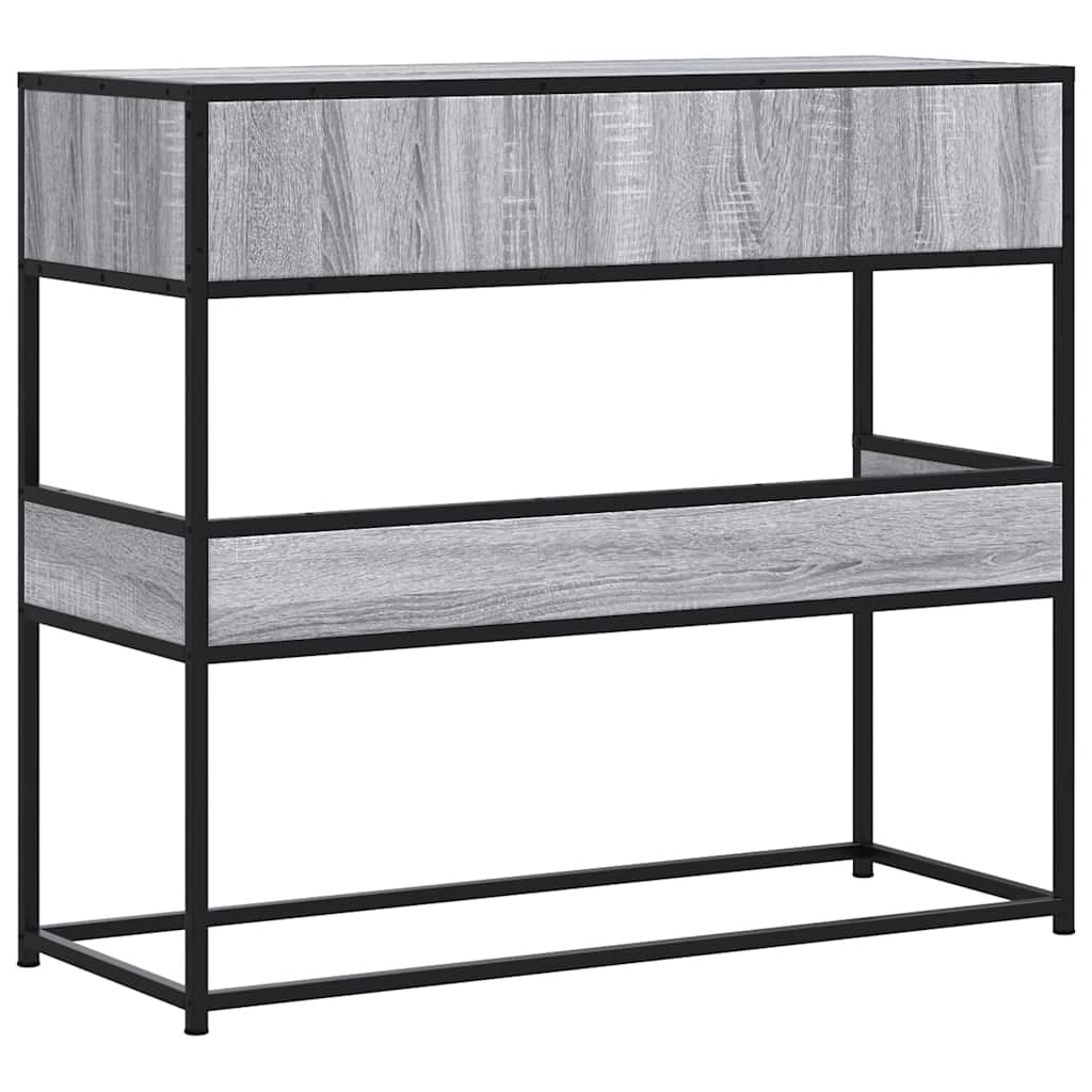Mesa consola 90x35x80 cm derivados de madeira cinzento sonoma - Image 5
