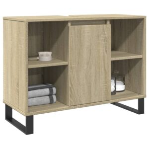 Armário p/ casa banho 80x33x60cm deriv. madeira carvalho sonoma