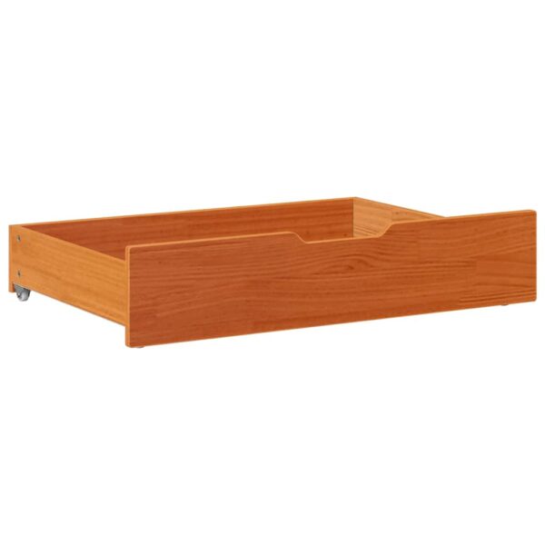 Gavetas para cama 2 pcs 85x55x16 cm pinho maciço castanho-mel - Image 4