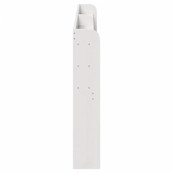 Cabeceira com prateleiras 180 cm madeira de pinho maciça branco - Image 3