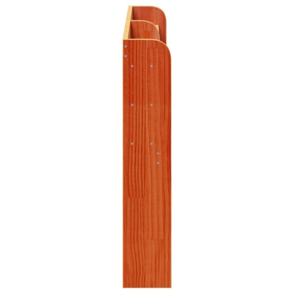 Cabeceira com prateleiras 160 cm pinho maciço castanho-mel - Image 3