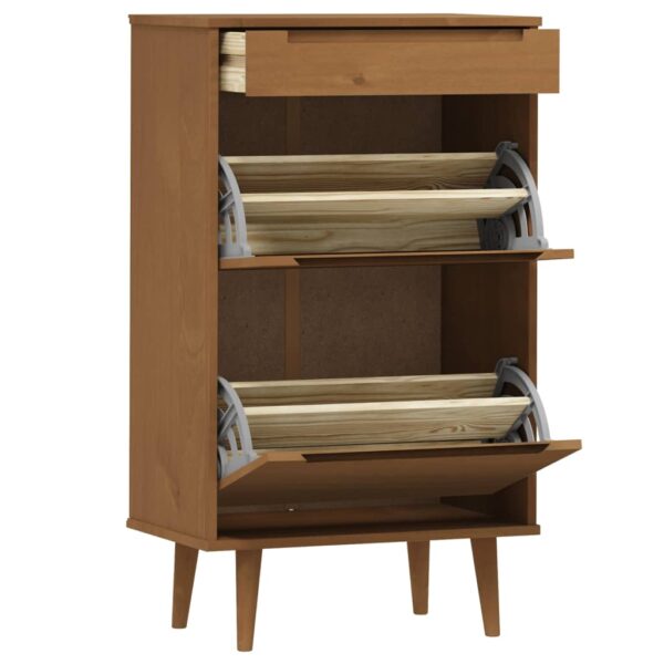 Sapateira MOLDE 59,5x35x103 cm pinho maciço castanho - Image 4