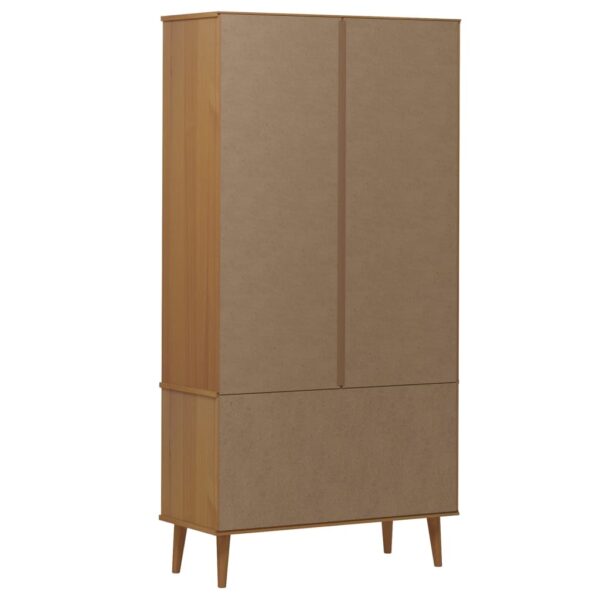 Vitrina MOLDE 90x35x175 cm pinho maciço castanho - Image 6