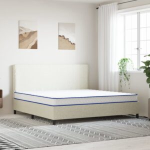 Colchão de espuma de memória 200x200x17 cm branco