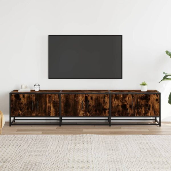 Móvel de TV 180x35x41 cm derivados de madeira carvalho fumado - Image 2