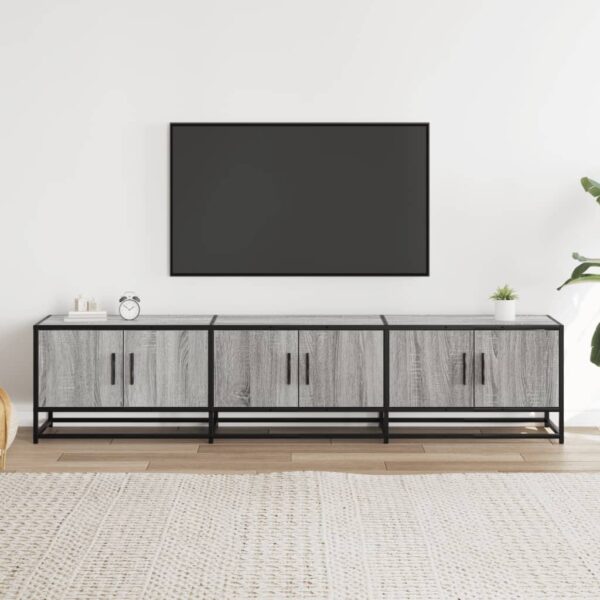 Móvel de TV 180x35x41 cm derivados de madeira cinzento sonoma - Image 2