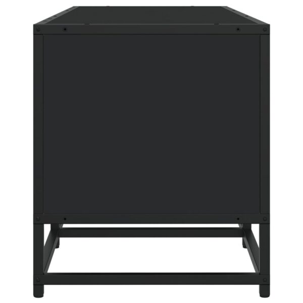 Móvel de TV 210x35x41 cm derivados de madeira preto - Image 4