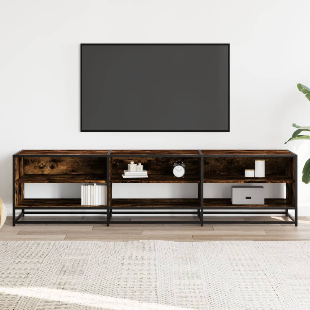 Móvel de TV 180x40x46 cm derivados de madeira carvalho fumado - Image 2