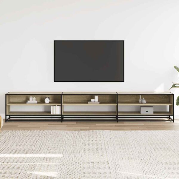 Móvel de TV 270x40x46 cm derivados de madeira carvalho sonoma - Image 2