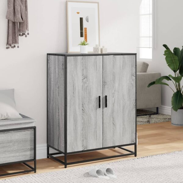 Sapateira 75x38x97,5 cm deriv. de madeira/metal cinzento sonoma - Image 2