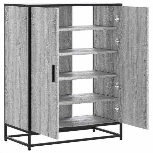 Sapateira 75x38x97,5 cm deriv. de madeira/metal cinzento sonoma - Image 6