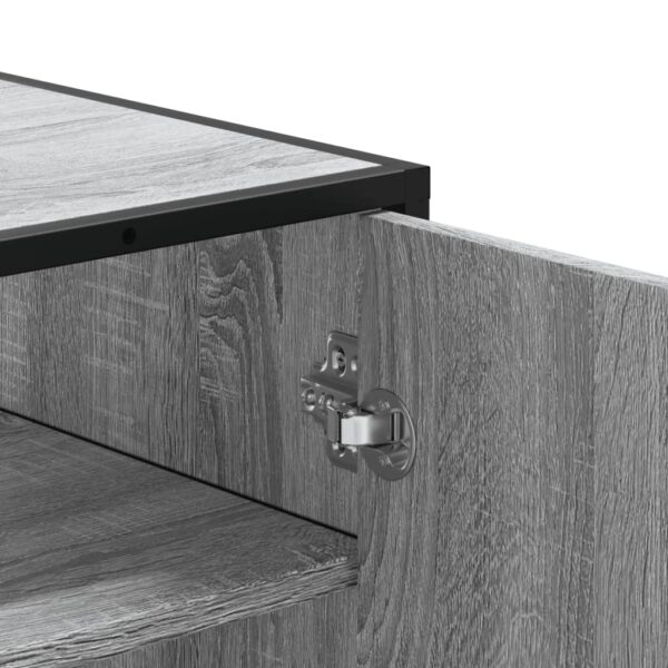 Sapateira 75x38x97,5 cm deriv. de madeira/metal cinzento sonoma - Image 7