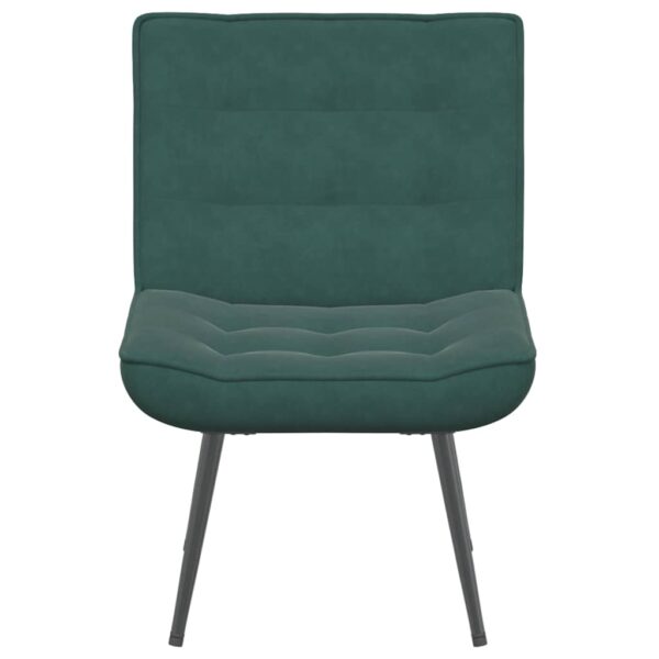 Cadeira de relaxamento 64x74x84 cm veludo verde-escuro - Image 3