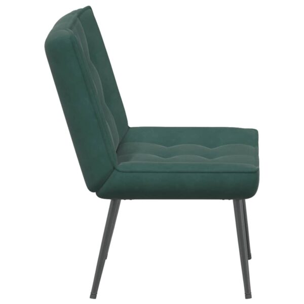 Cadeira de relaxamento 64x74x84 cm veludo verde-escuro - Image 4