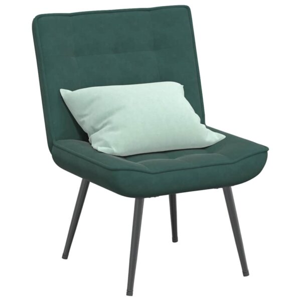 Cadeira de relaxamento 64x74x84 cm veludo verde-escuro