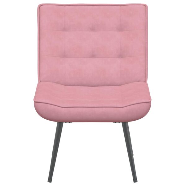 Cadeira de relaxamento 64x74x84 cm veludo rosa - Image 3