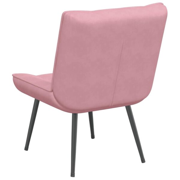 Cadeira de relaxamento 64x74x84 cm veludo rosa - Image 5