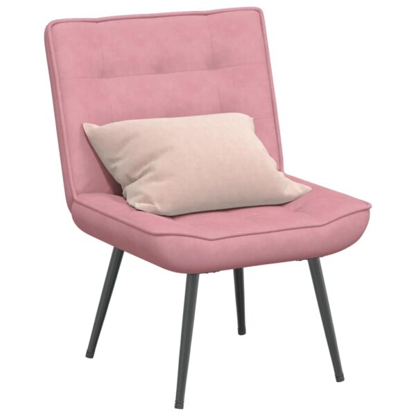 Cadeira de relaxamento 64x74x84 cm veludo rosa