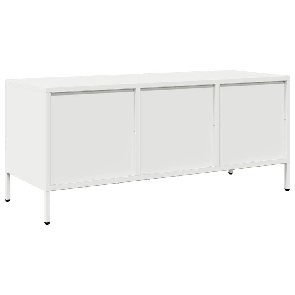 Móvel de TV 101,5x39x43,5 cm aço laminado a frio branco - Image 6