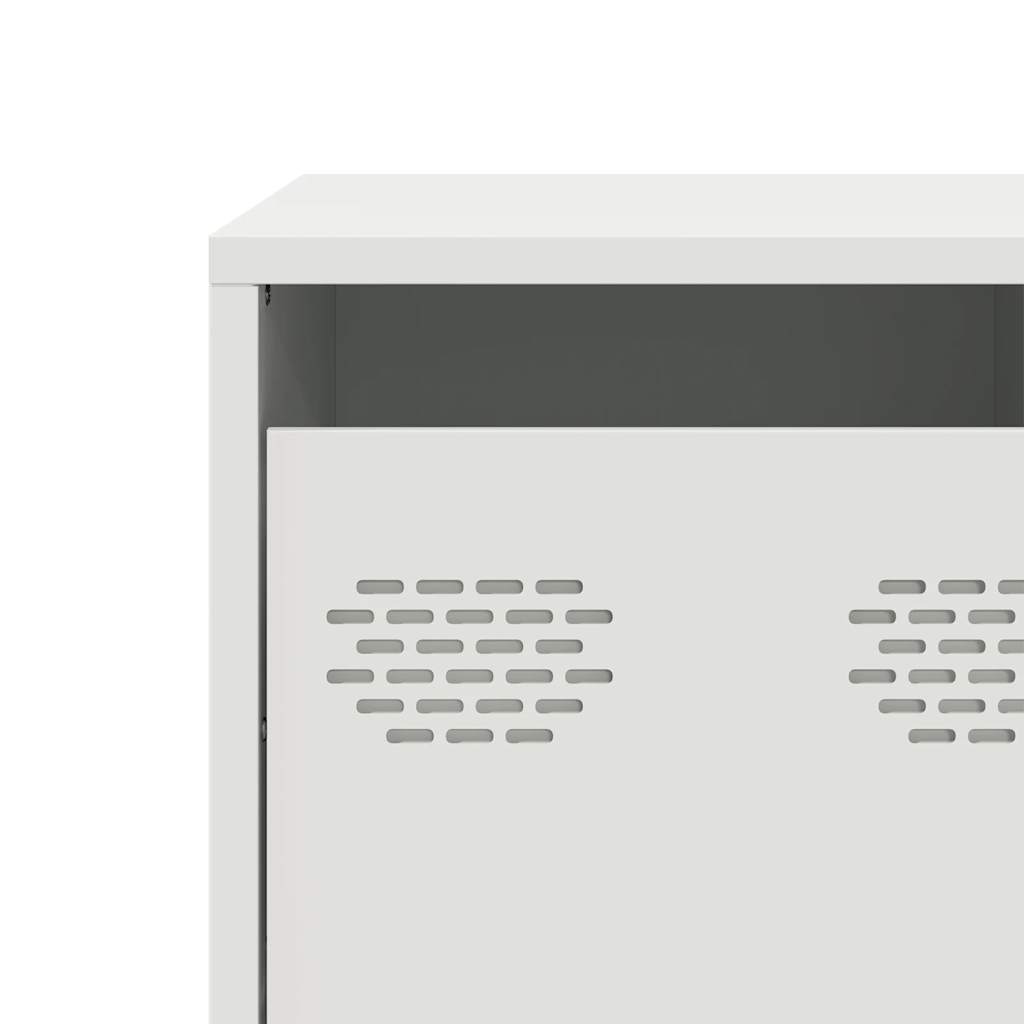 Móvel de TV 101,5x39x43,5 cm aço laminado a frio branco - Image 9
