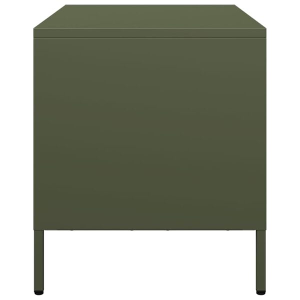 Móvel de TV 68x39x43,5 cm aço laminado a frio verde-azeitona - Image 5