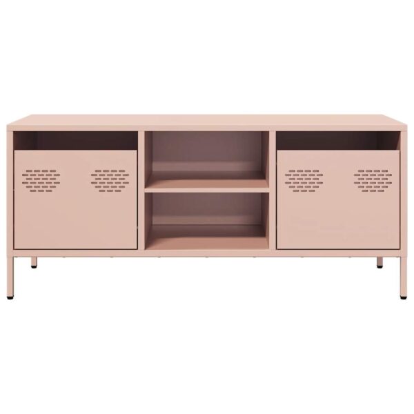 Móvel de TV 101,5x39x43,5 cm aço laminado a frio rosa - Image 3