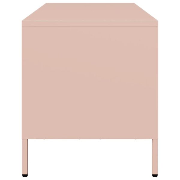 Móvel de TV 101,5x39x43,5 cm aço laminado a frio rosa - Image 5