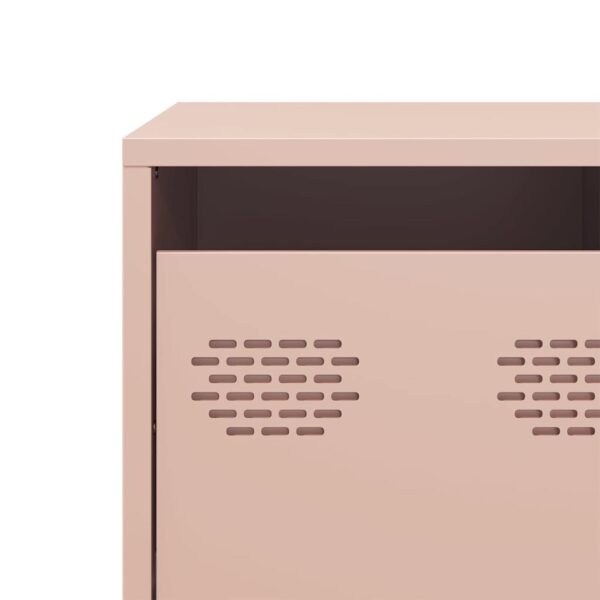 Móvel de TV 101,5x39x43,5 cm aço laminado a frio rosa - Image 9
