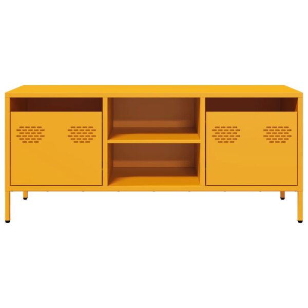 Móvel TV 101,5x39x43,5 cm aço laminado a frio amarelo mostarda - Image 3